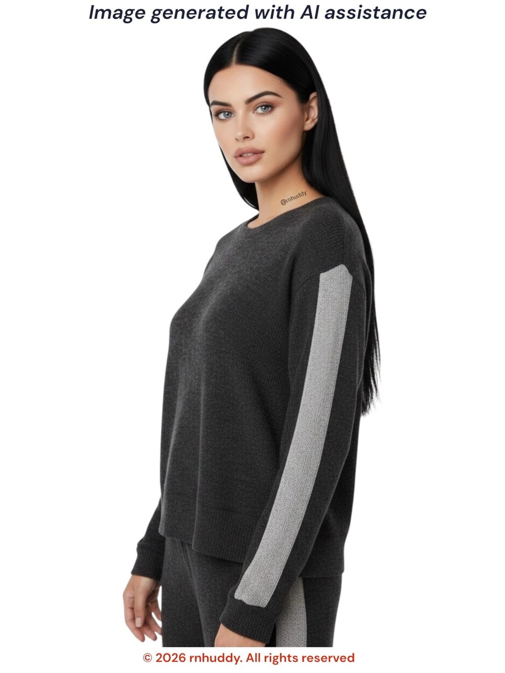 Monrow M relaxed side striped sweatshirt